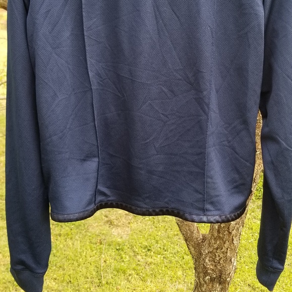 Adidas Blue track Jacket With Green  Stripes L - Picture 3 of 8